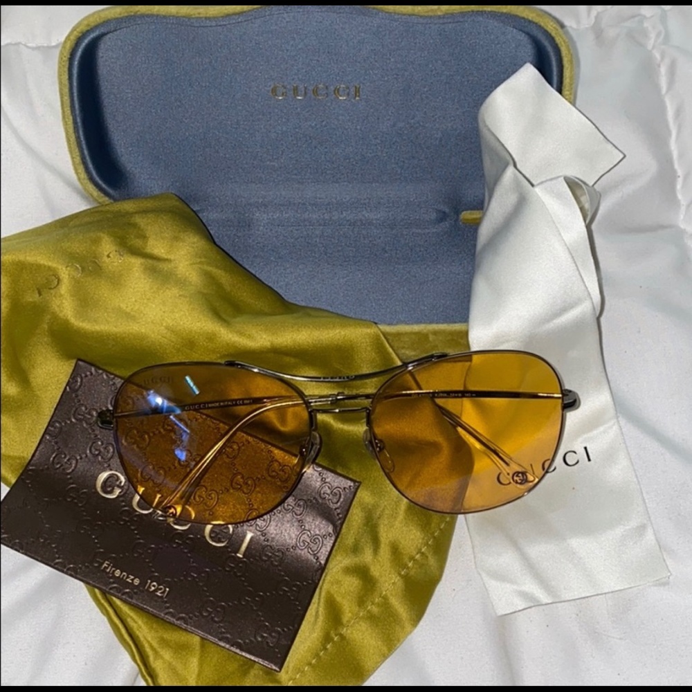 yellow gucci aviators